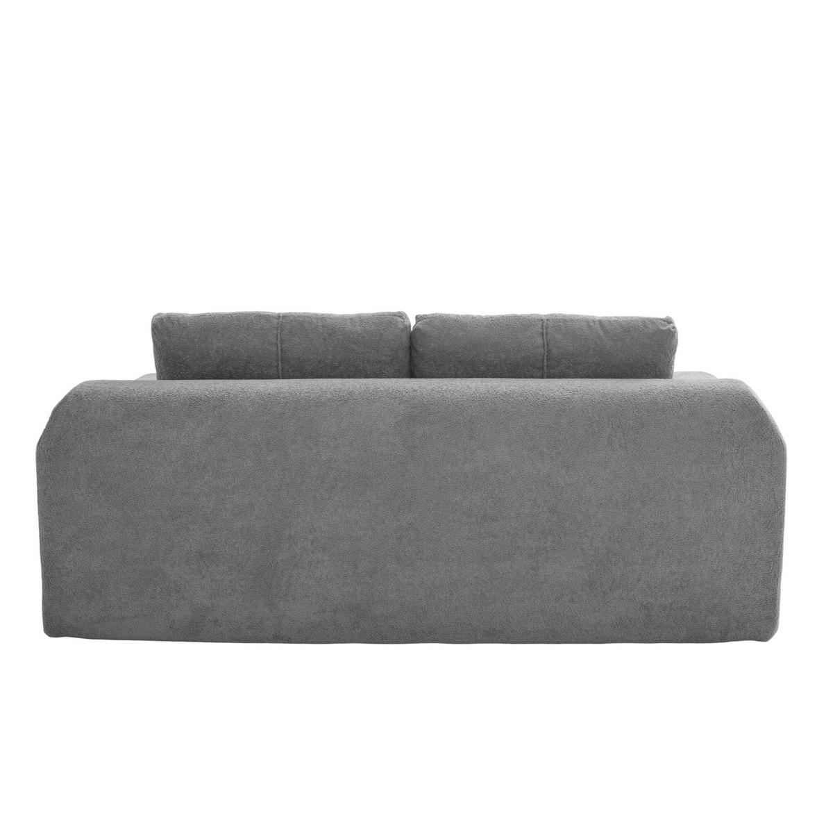 SCHLAFSOFA aus Stoff 179x95x79 cm Dunkelgrau klappbar als Bodenbett, 2-in-1 und platzsparend - Dunkelgrau, Textil (178/61.5/96cm) - Modfu