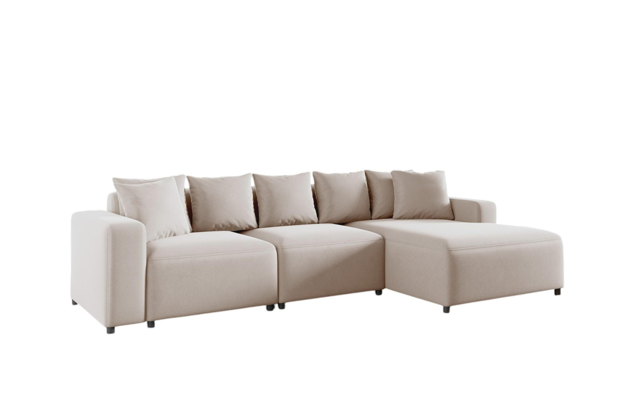 ECKSOFA Megan In Salvador - Beige, Holzwerkstoff/Textil (331/165cm) - Fun Möbel