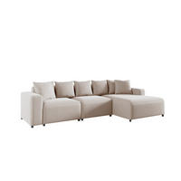 ECKSOFA Megan In Salvador - Beige, Holzwerkstoff/Textil (331/165cm) - Fun Möbel