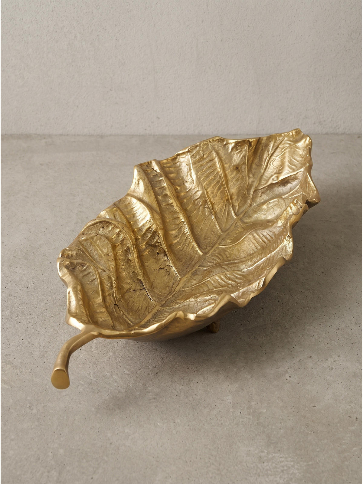 DEKOSCHALE SUBIACO, Aluminium, handgefertigt, Gold, 67 x 27 x 11 cm - Goldfarben, Metall (11cm) - KADIMA DESIGN