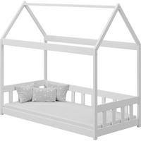 HAUSBETT Domi aus Holz, Weiß 90x200 cm - Weiß, Holz (200/90cm) - WFL GROUP