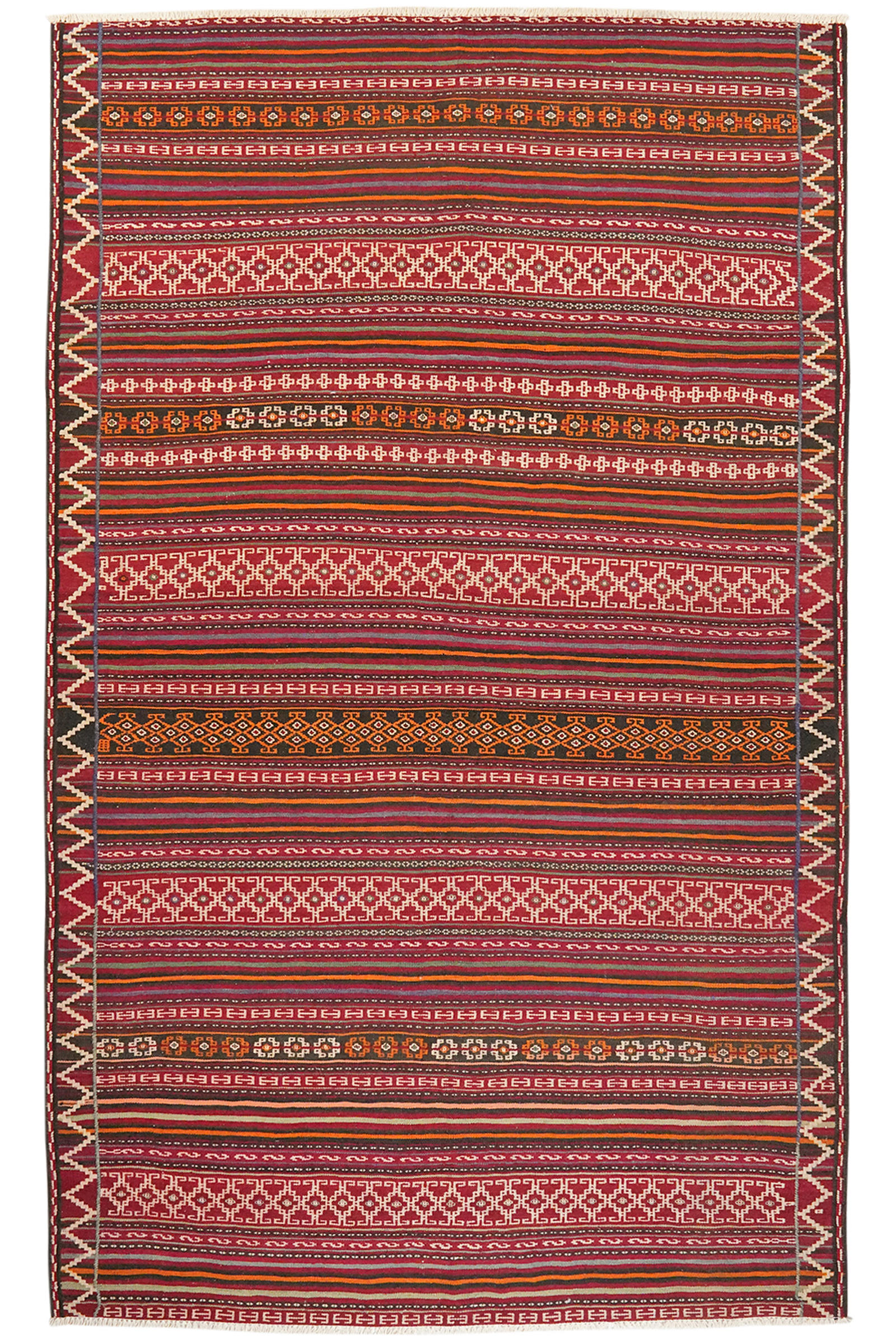HANDWEBTEPPICH Kelim Kordi Old Mehrfarbig 277/170 cm - Multicolor, Textil (170/277cm) - Looma