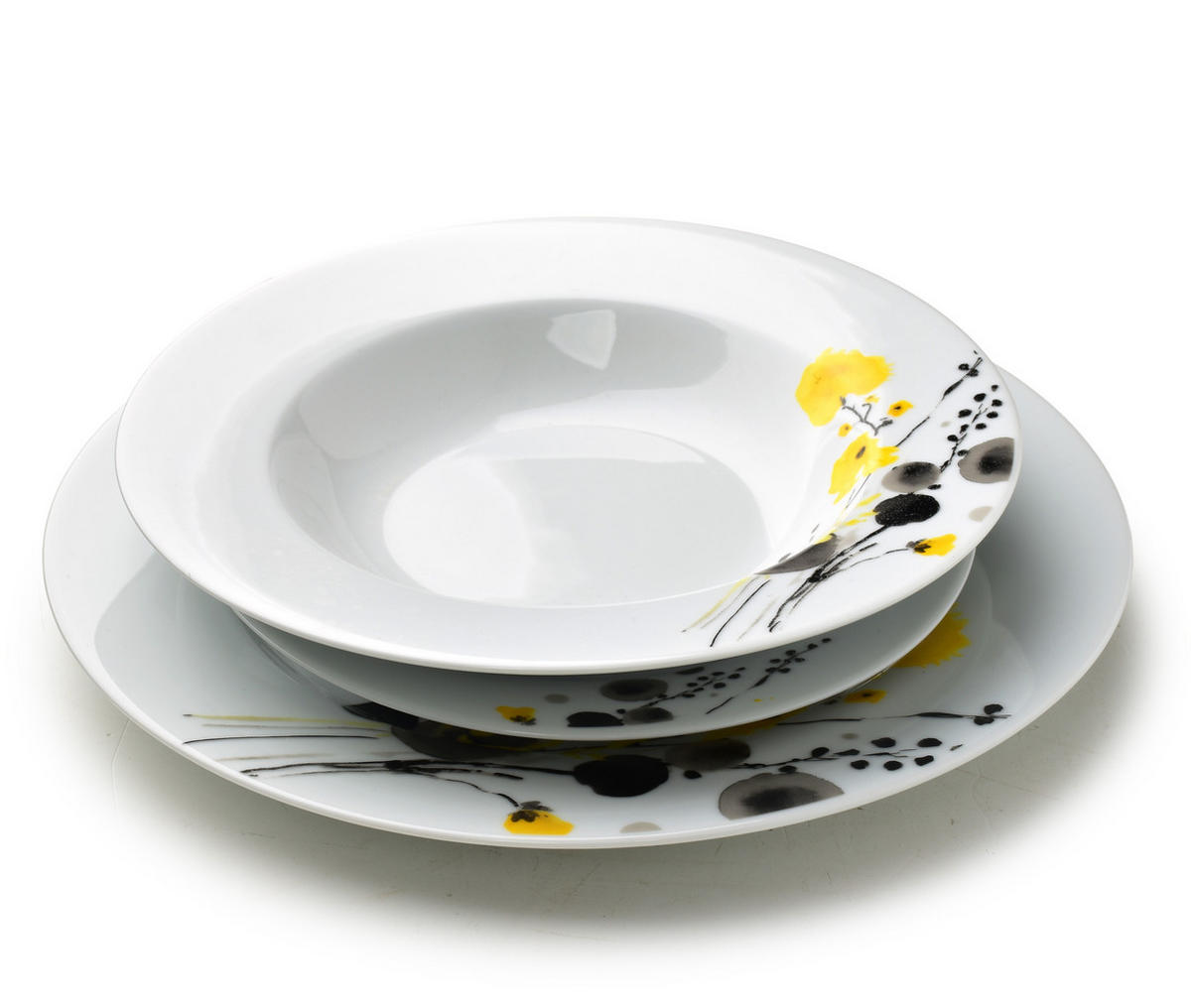 TELLERSET Lea Gelb 27/27/2.5 cm Porzellan - Gelb, Keramik (27/2.5/27cm) - Mondex