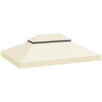 ERSATZDACH, 600D Oxford-Stoff, Cremeweiß - Creme, Kunststoff (300/100/400cm) - Outsunny