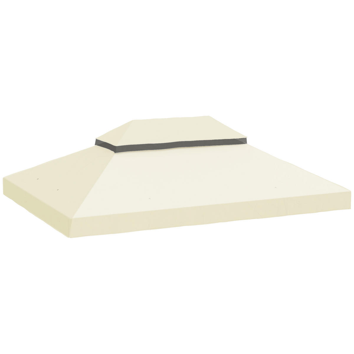 ERSATZDACH, 600D Oxford-Stoff, Cremeweiß - Creme, Kunststoff (300/100/400cm) - Outsunny