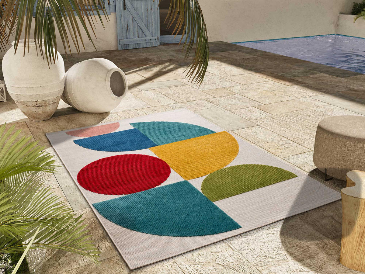 OUTDOORTEPPICH Mehrfarbiger Mila 80/150 cm - Multicolor, Kunststoff/Textil (80/150cm) - Atticgo
