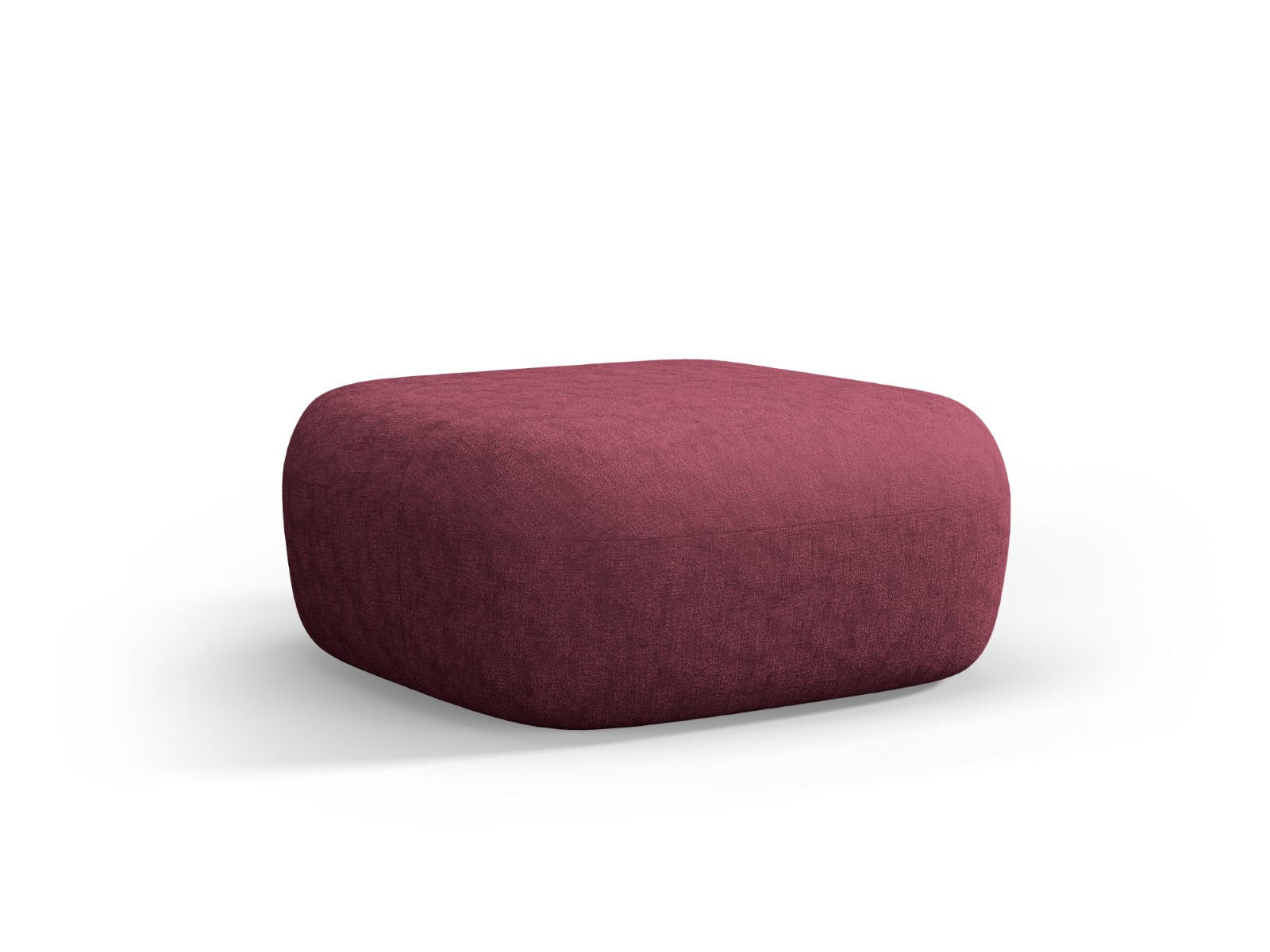 POUF Jenny aus Chenille-Stoff karmesinrot - Rot, Textil (88/40/90cm) - Micadoni