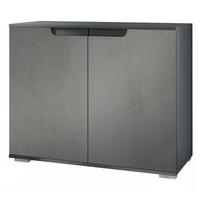 KOMMODE Sylt Beton Dunkel Optik - Dunkelgrau, Holzwerkstoff (92.5/75.5/35cm) - Vladon