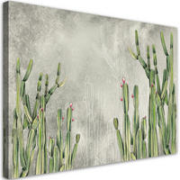 WANDBILD großer wüstenkaktus - Pink, Textil (60/40cm) - Feeby