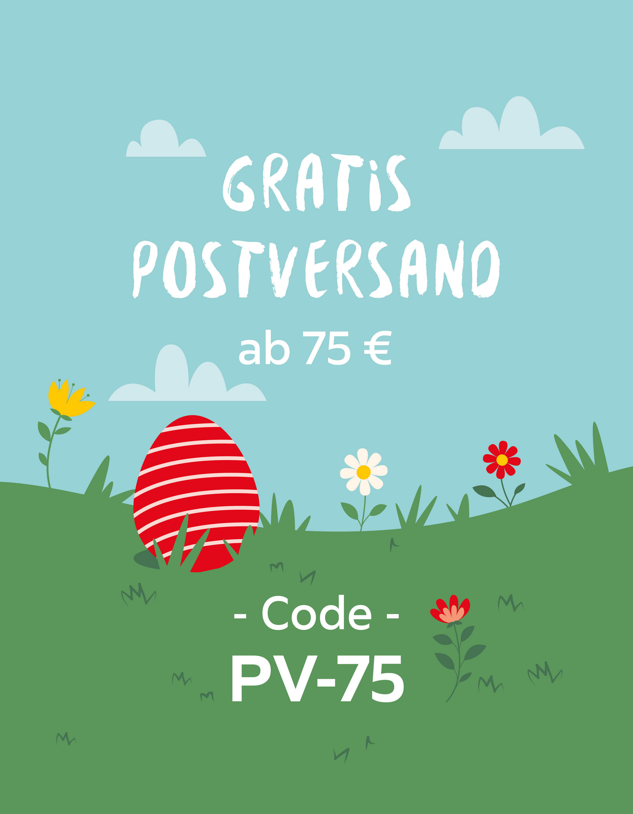 Gratis Postversand ab 75€ - Code: PV-75