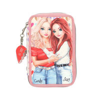 2-FACH FEDERTASCHE HEART TO HEART TOPModel rosa 5,5 x 12 x 19 cm - Rosa, Kunststoff (12/19/5.5cm) - Depesche Germany
