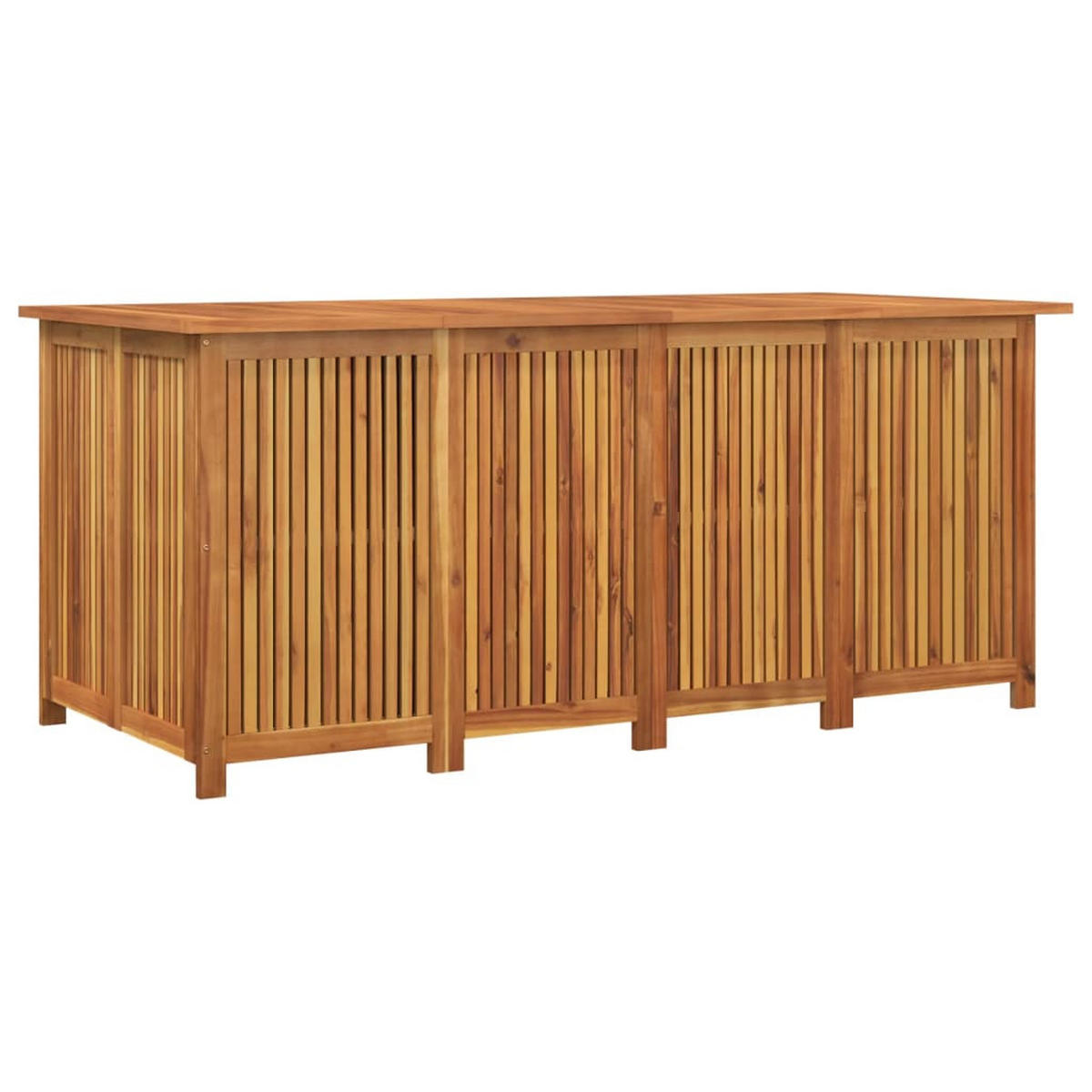 GARTENBOX 175x80x75 cm Massivholz Akazie - Braun, Holz (175/75/80cm) - furnicato