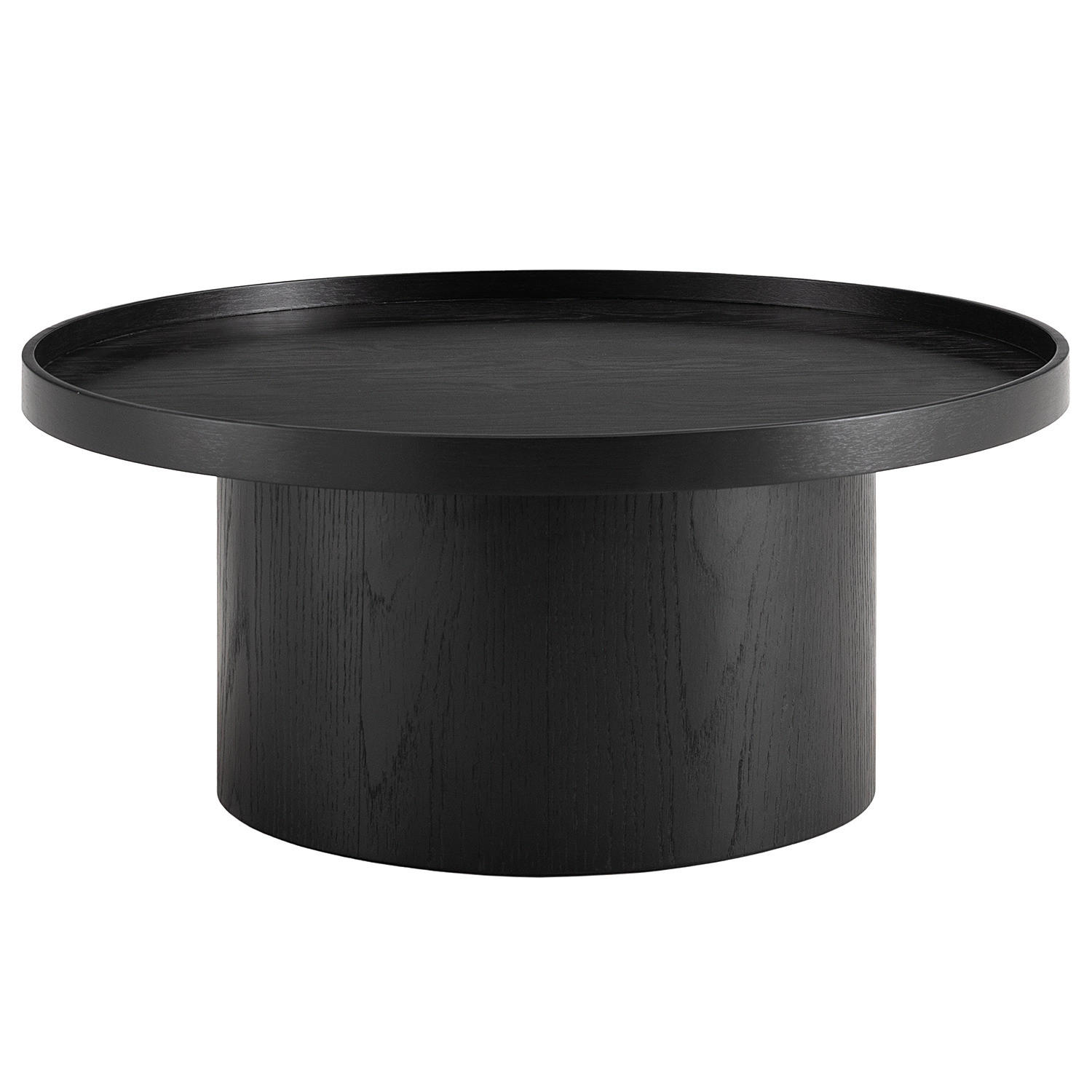 COUCHTISCH - MDF - Eiche - Eichefarben/Schwarz, Holzwerkstoff (80/80/35cm) - home24