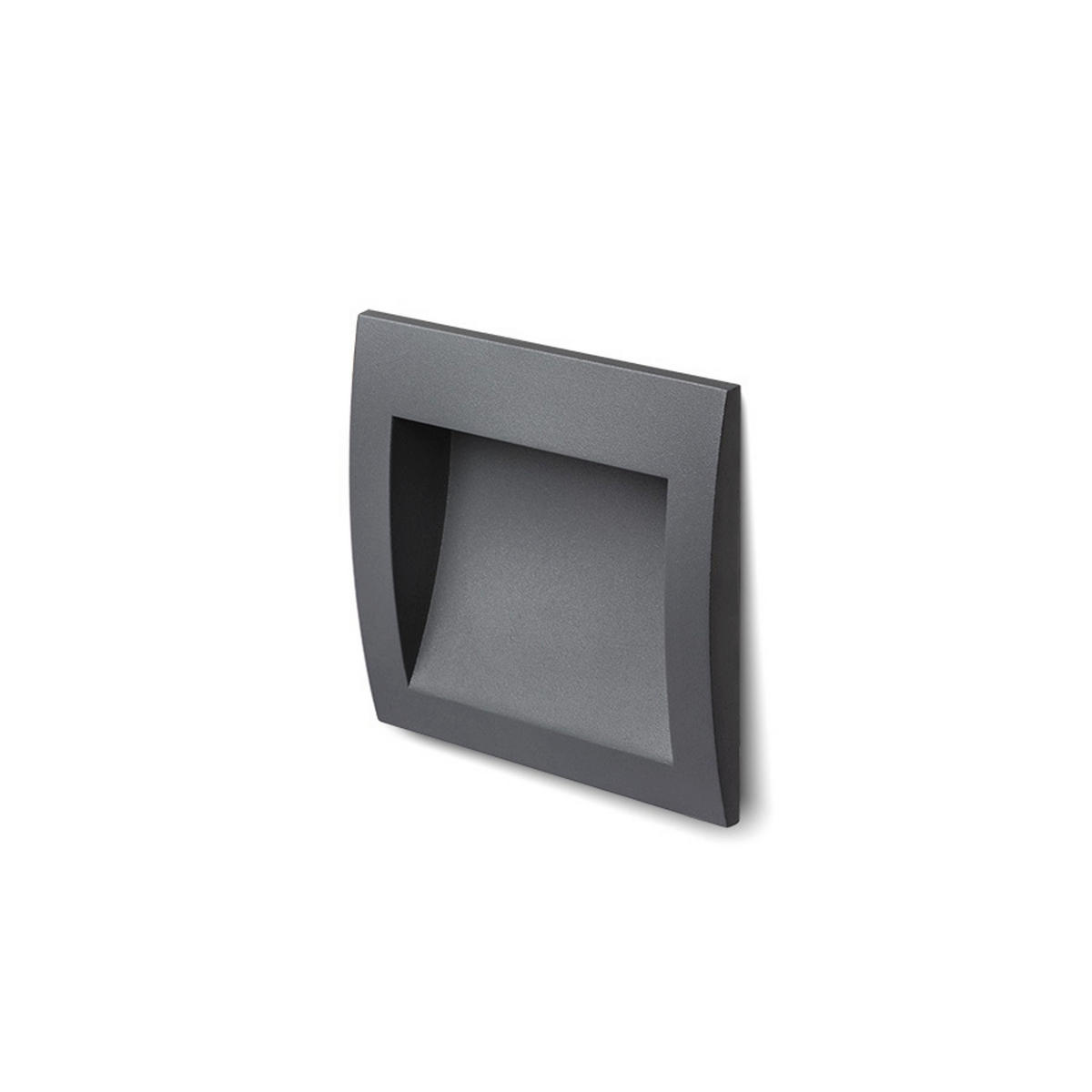 AUSSENLEUCHTE GORDIQ M Anthrazitgrau 3 W IP65 - Grau, Metall (14/14/12cm) - Rendl