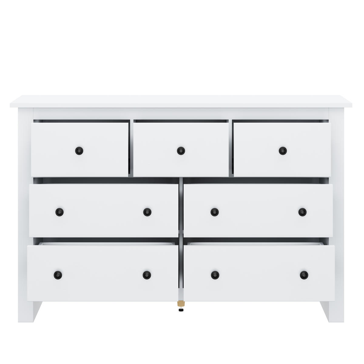 SIDEBOARD weiß aus Spanplatte im französischen Landhausstil 152 × 40 × 89 cm - Weiß, Holzwerkstoff (152/89/40cm) - Luhomfu