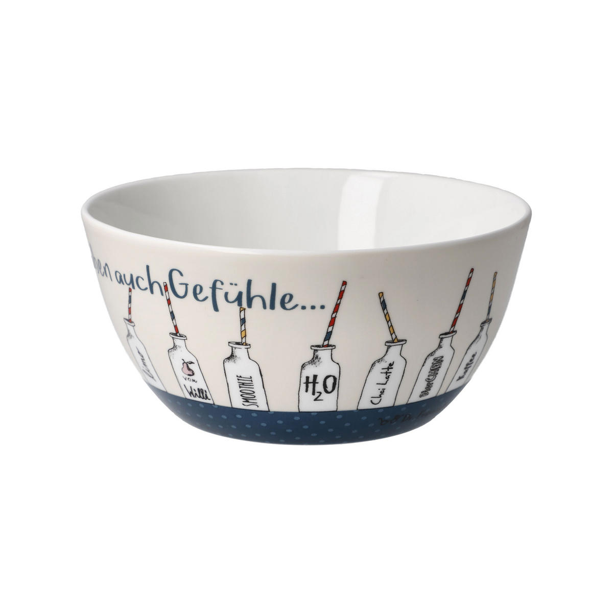 KÜNSTLERSCHALE Barbara Freundlieb - Männer haben auch Gefühle, Fine Bone China, Bunt, 15 cm - Multicolor, Keramik (7cm) - Goebel