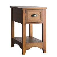 BEISTELLTISCH 59cm Holz - Braun, Holz (56/33/59cm) - COSTWAY