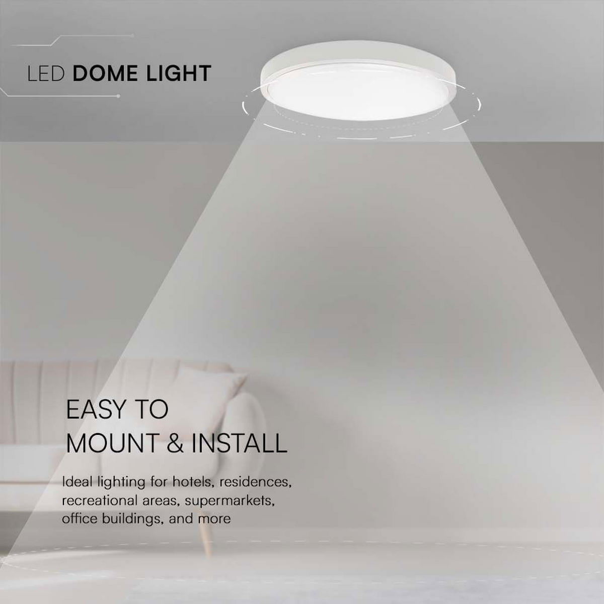 LED DECKENLEUCHTE rund Weiß - Weiß, Kunststoff (25/25/6.3cm)