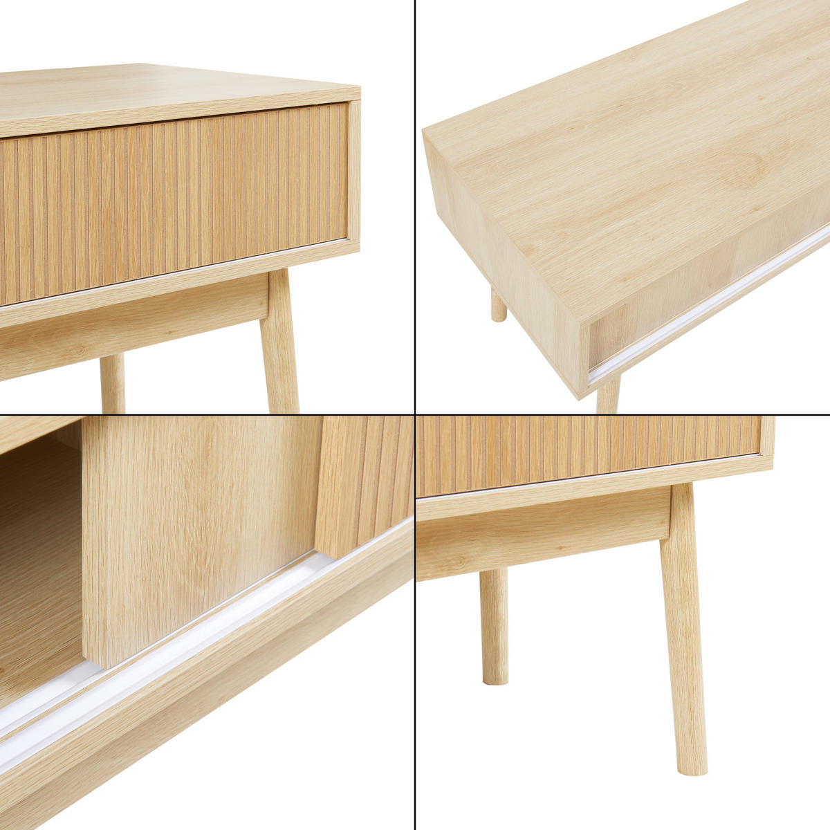 FERNSEHTISCH Landskrona - Eichefarben, Holz/Holzwerkstoff (115/48/40cm) - [en.casa]