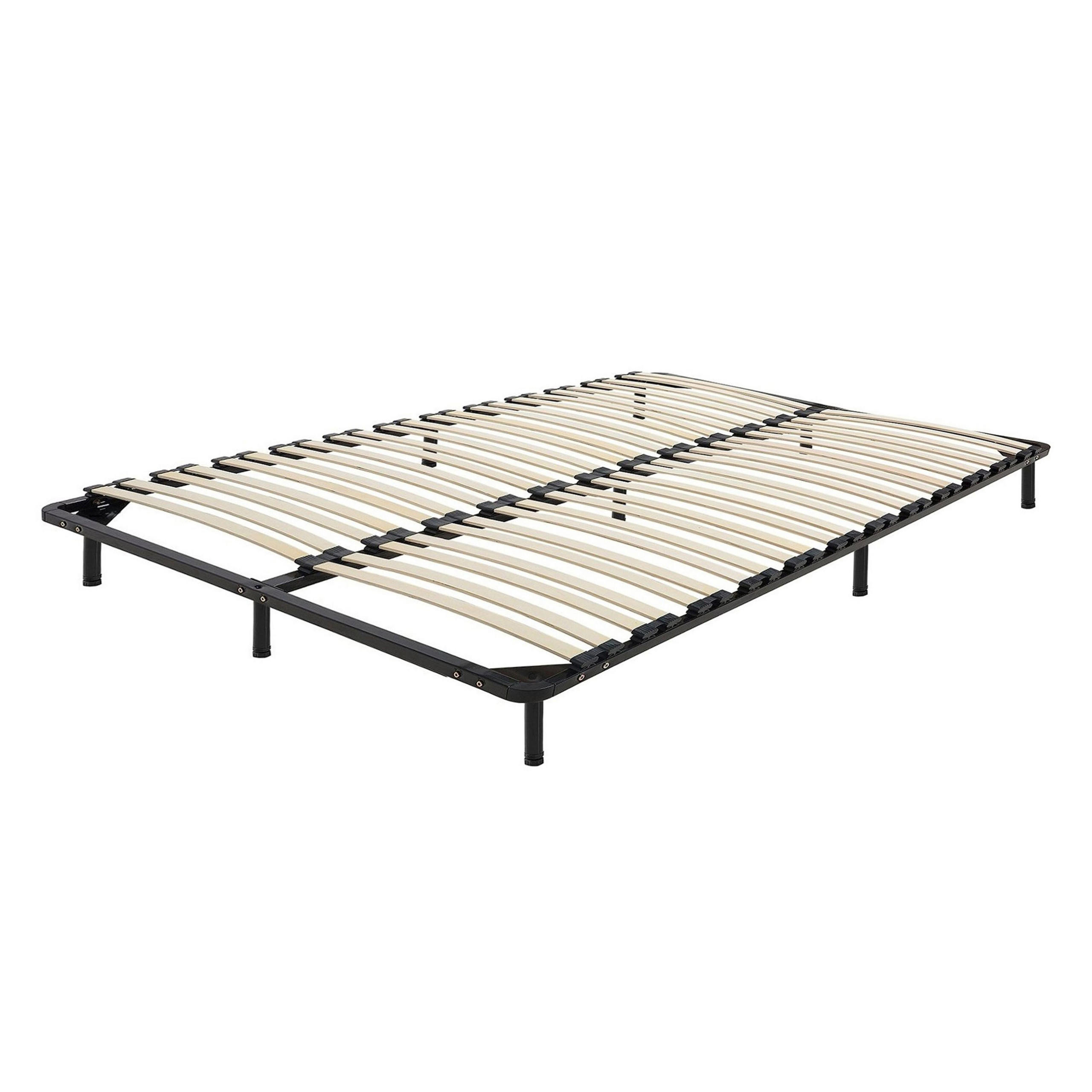 FREISTEHENDER LATTENROST 140x200 cm Schwarz Combourg - Schwarz, Metall (140/21/197cm) - Beliani