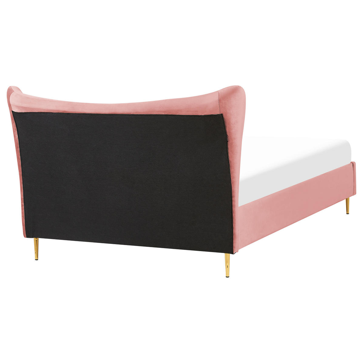 POLSTERBETT 140/200cm Pfirsichrosa Chaleix - Pink, Textil (140/200cm) - Beliani