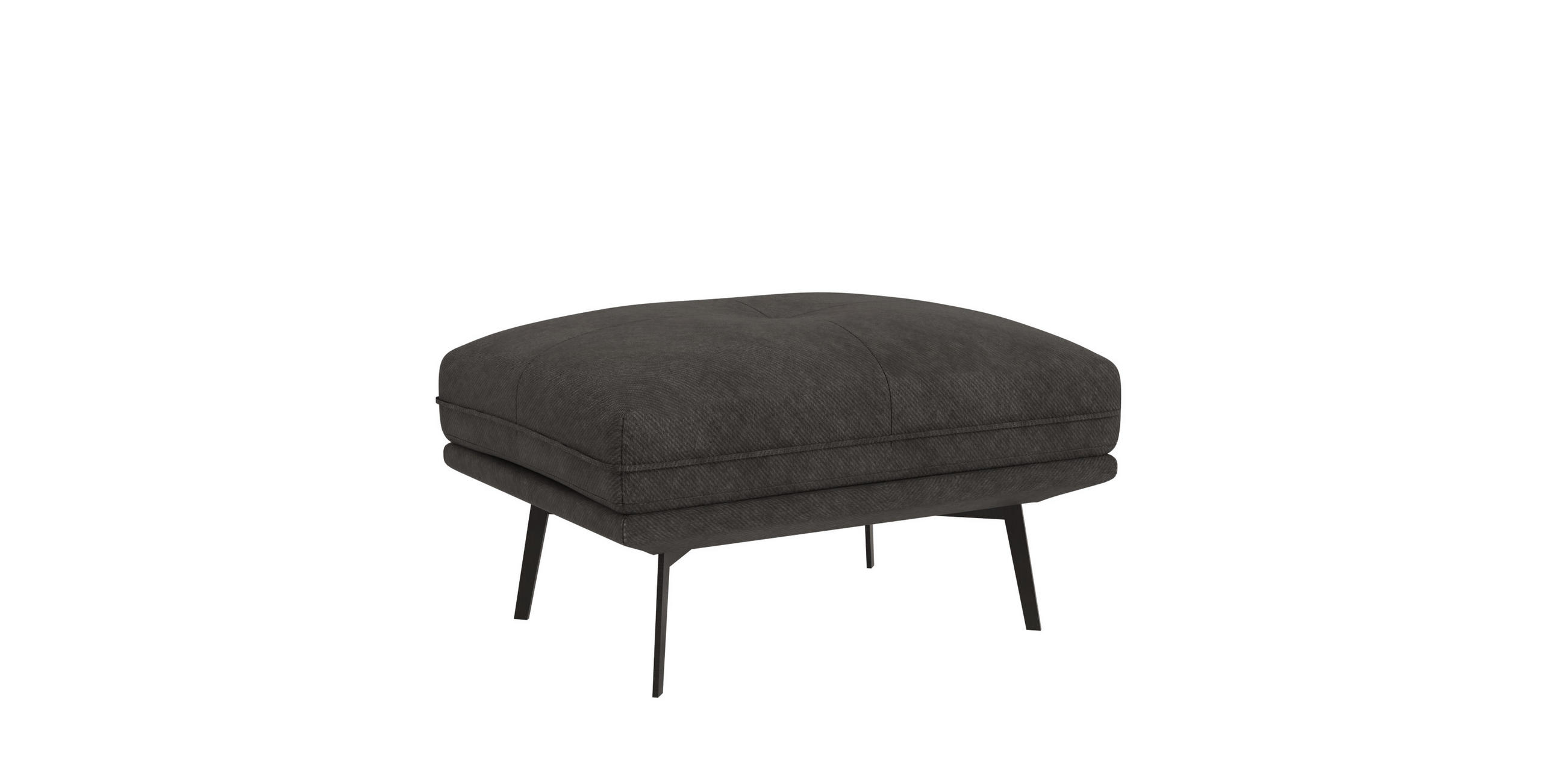 HOCKER Loris Schwarz Samt - Schwarz, Holz/Textil (83/47/62cm) - S-Style Möbel