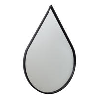 WANDSPIEGEL Boston Schwarz - Schwarz, Metall (40/70/4cm) - Fragix