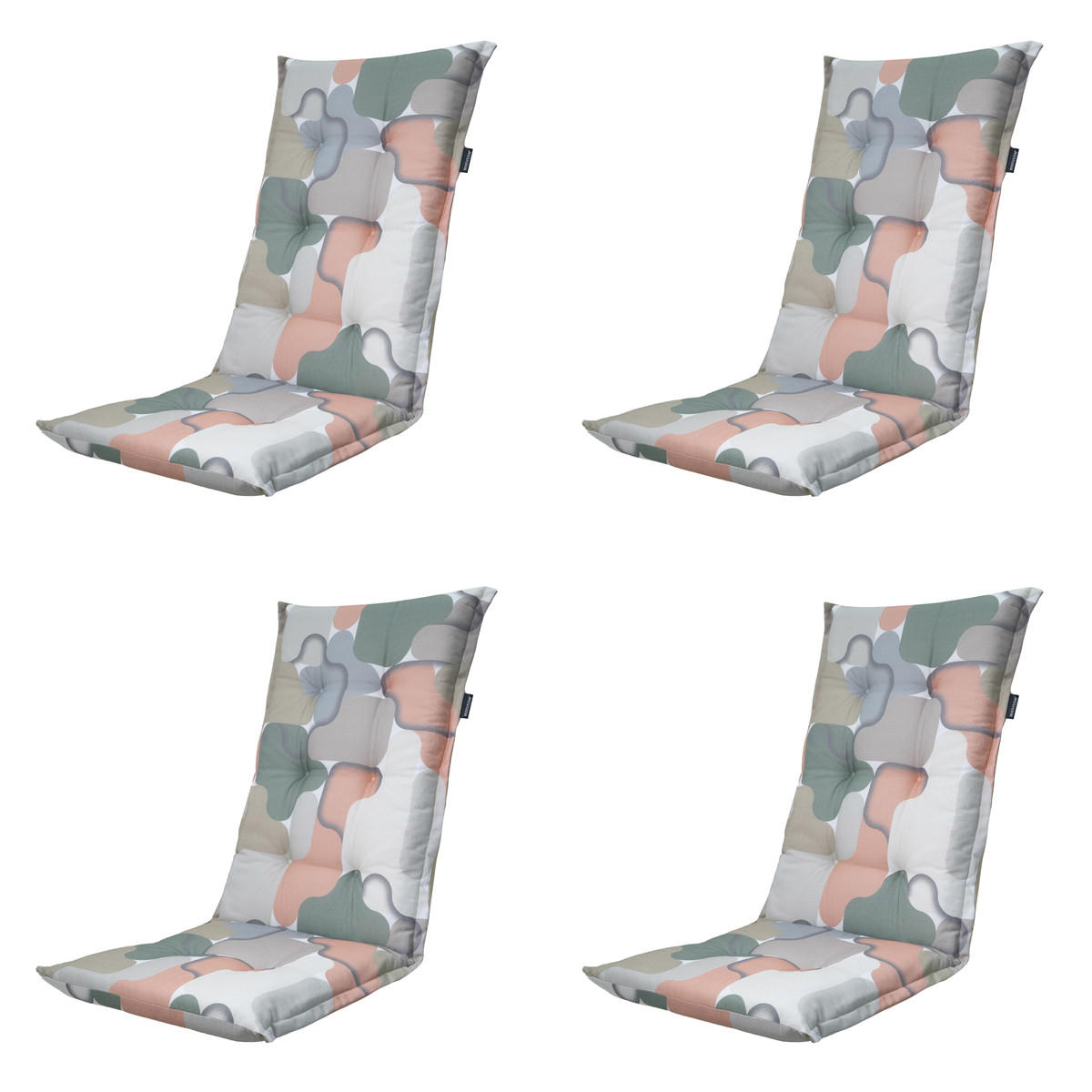 GARTENSTUHLKISSEN Grafi 123/50 cm 4er-Set - Hellgrau/Altrosa, Textil (50/7/123cm) - Madison