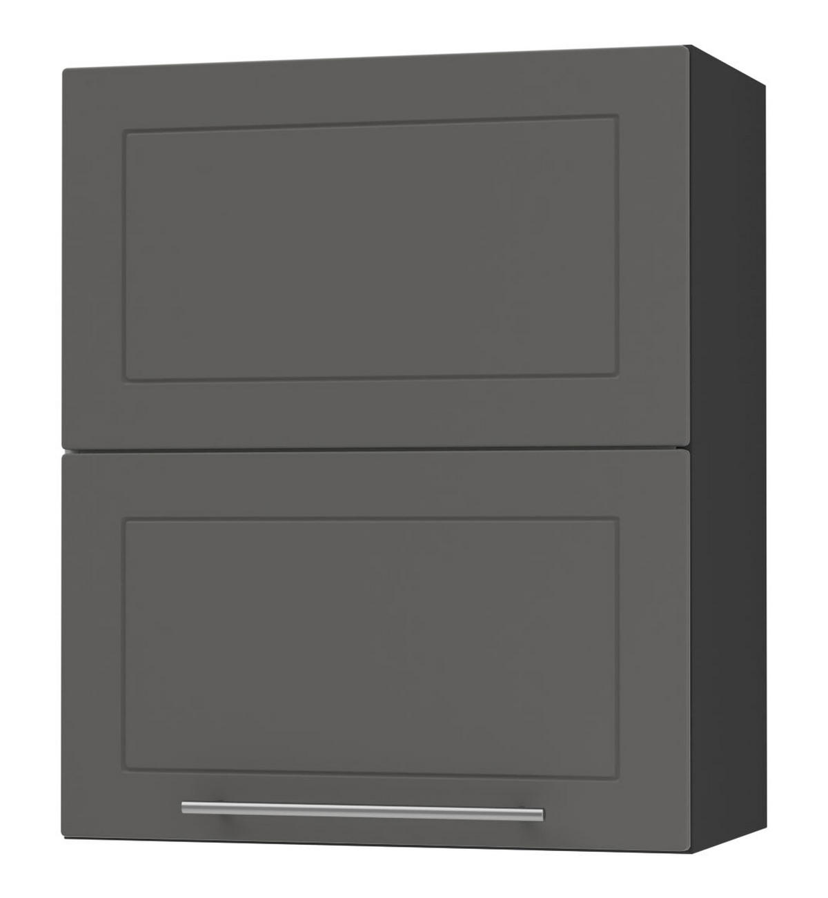 KÜCHENHÄNGESCHRANK Kvantum W8B/60 Graphit Matt / Schwarz Matt 60 / 32,5 / 72cm - Schwarz/Graphitfarben, Holz/Holzwerkstoff (60/72/32.5cm) - Feldmann-Wohnen