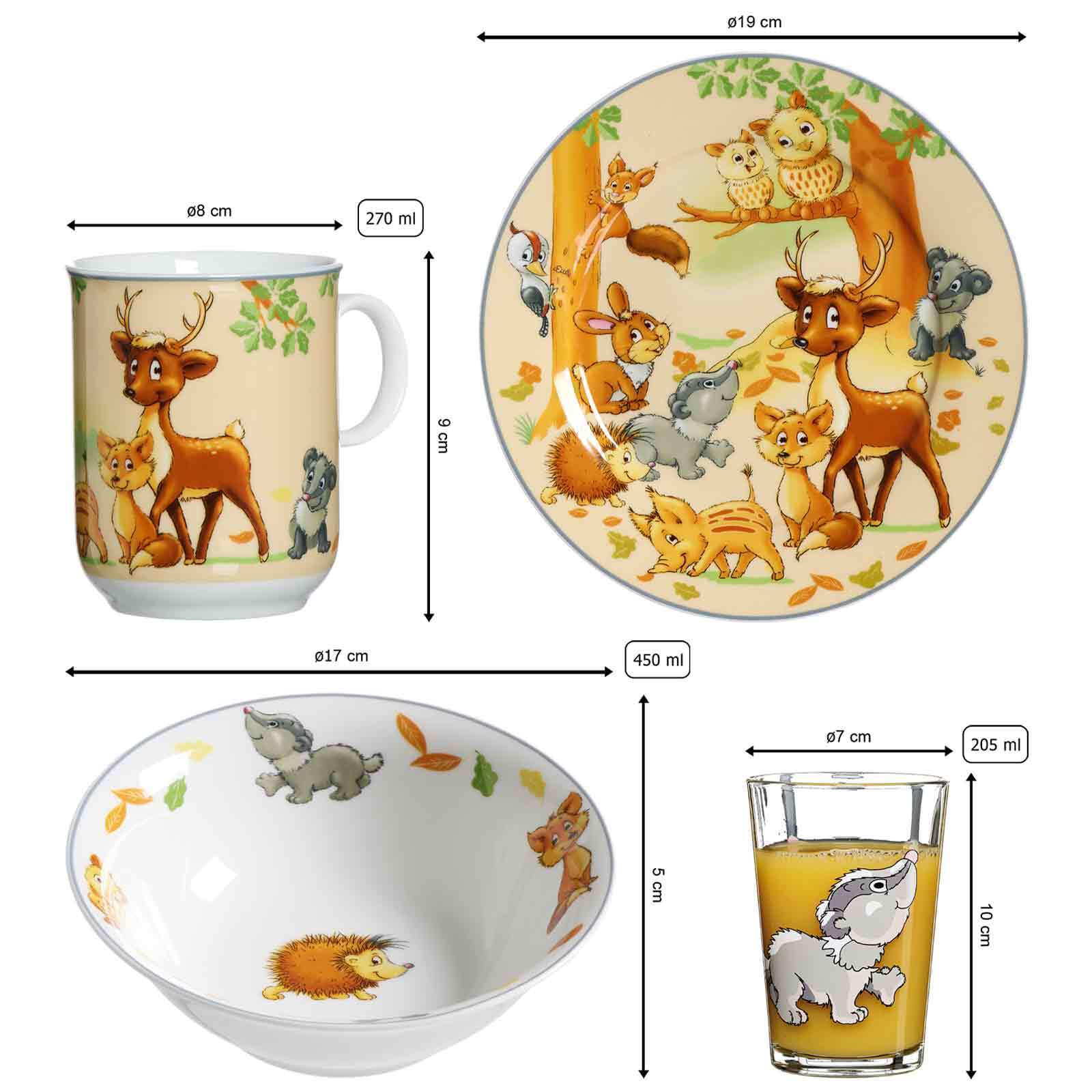 KINDERSET Waldtiere bunt 10er Set - Multicolor, Kunststoff (1/1/1cm) - Ritzenhoff Breker