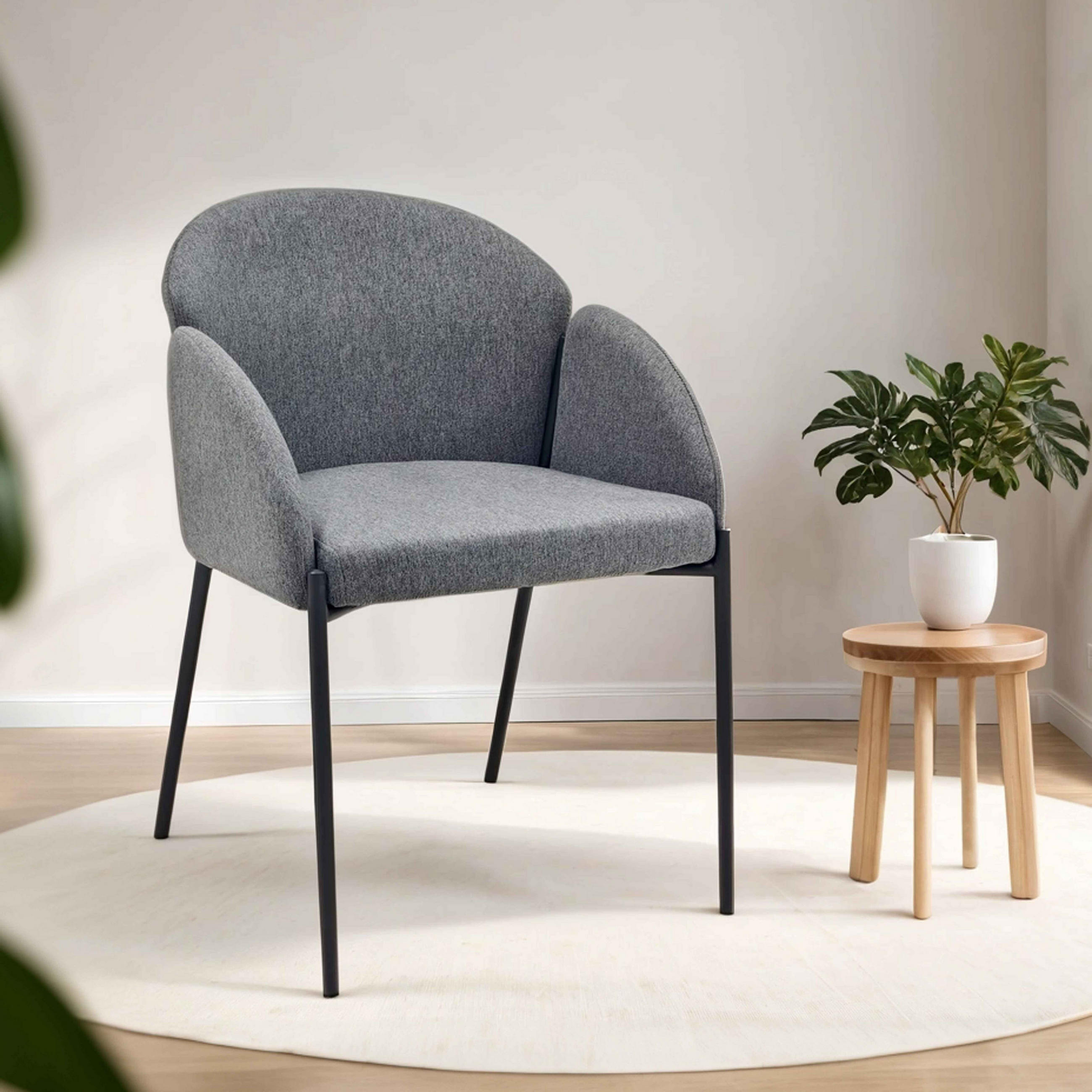 STÜHLE 2-tlg., Grau - Grau, Holz (60/78/70cm) - Oviala