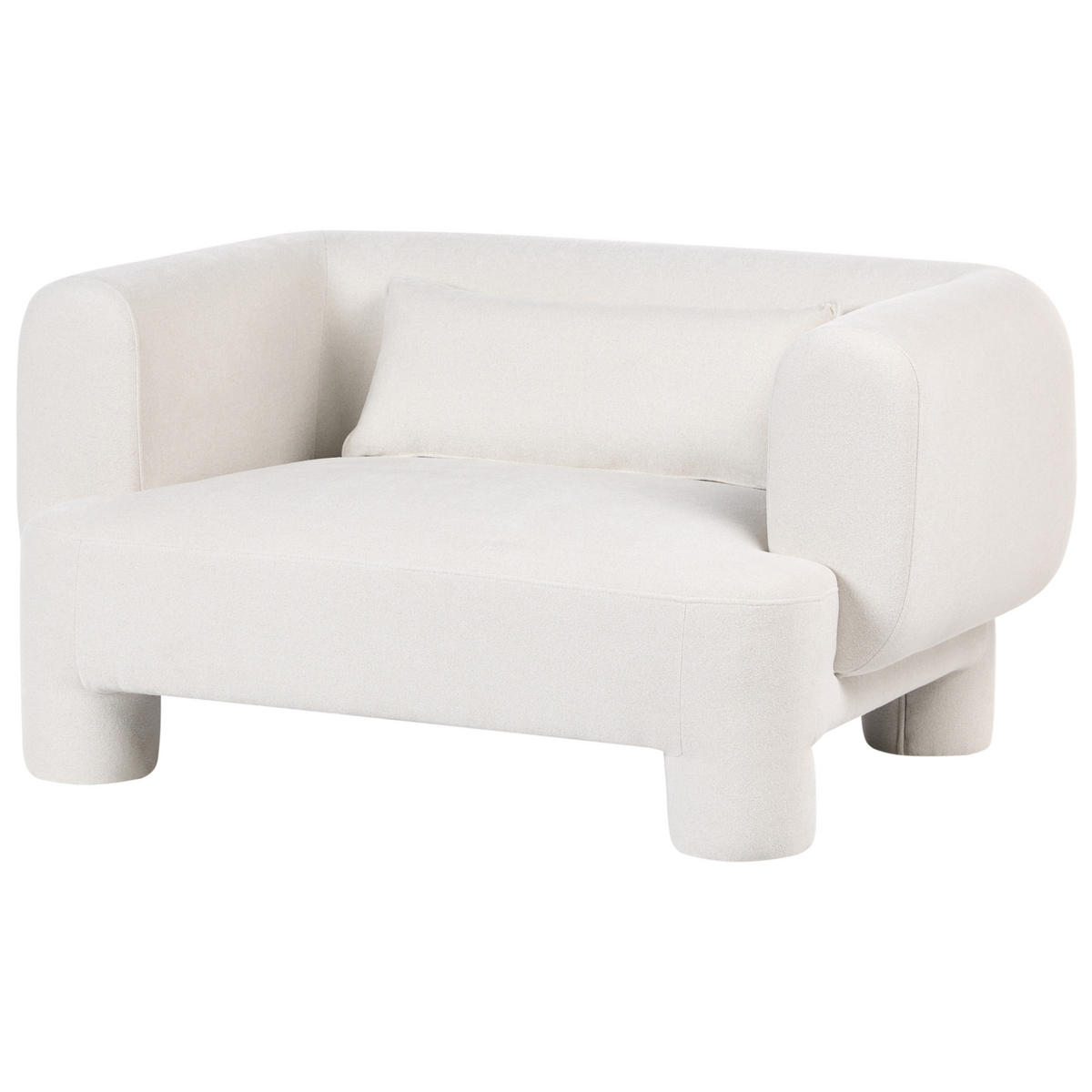 SADA POHOVEK 6-místná Látka Bílá Hogbo - bílá, textil (180/73/93cm) - Beliani
