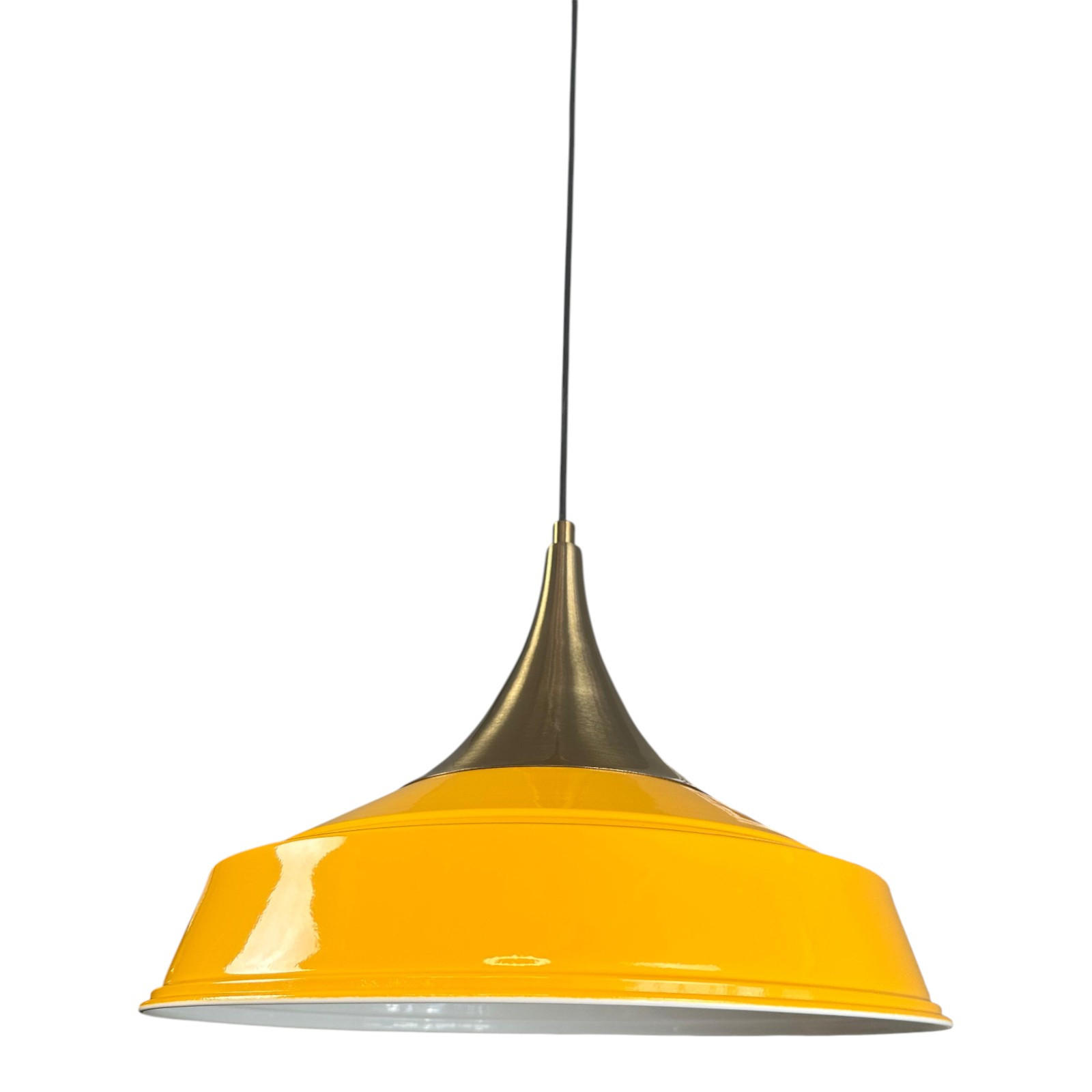 PENDELLEUCHTE BrassVion - Gelb, Metall (15/40/27cm) - Bamyum