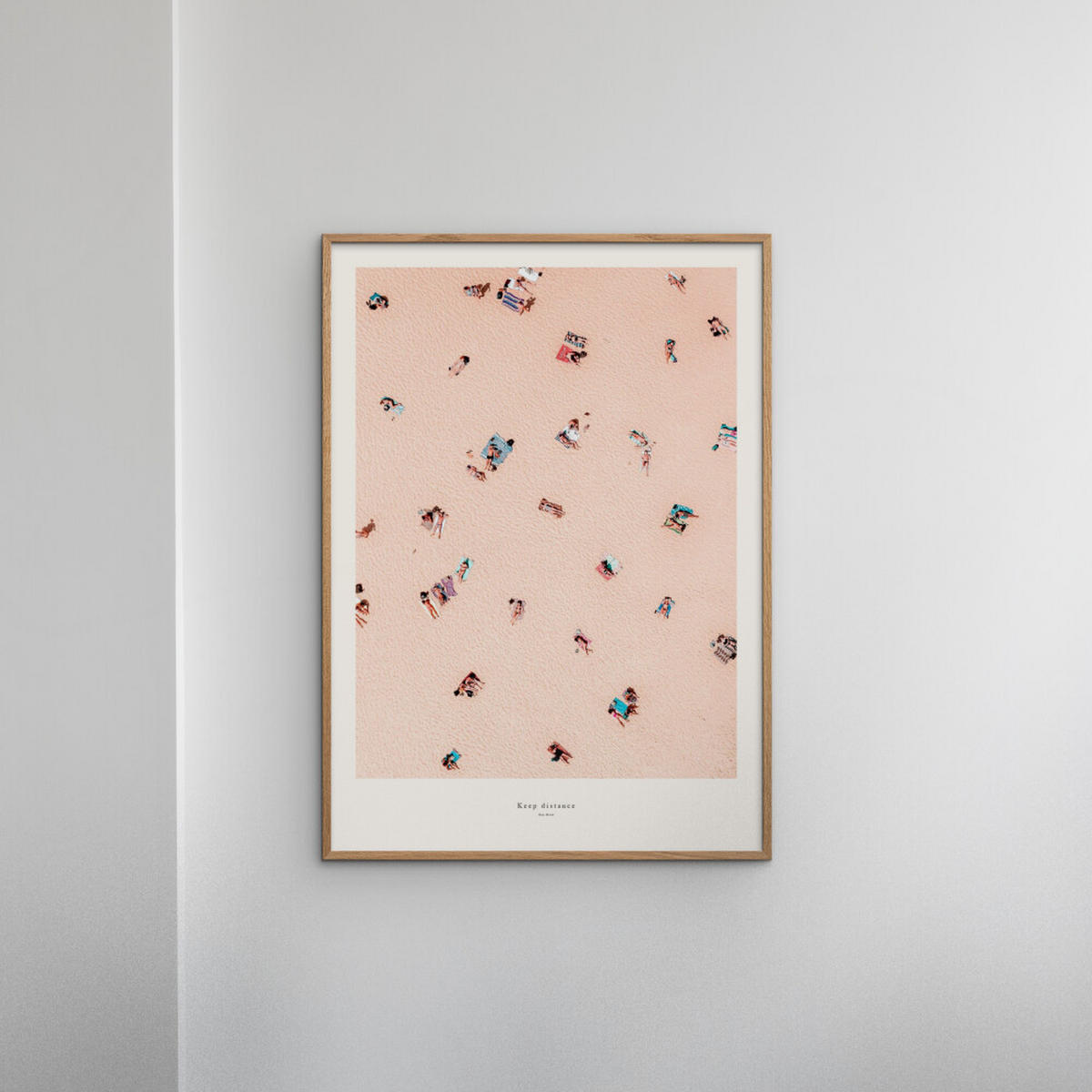 POSTER mit Rahmen A.P. Atelier - Distance - Pink/Eichefarben, Holz/Papier (50/70cm) - Poster&Frame