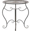 GARTENTISCH rund Ø70 cm Metall Bronze - Bronzefarben, Metall (70/70/72cm) - CLP