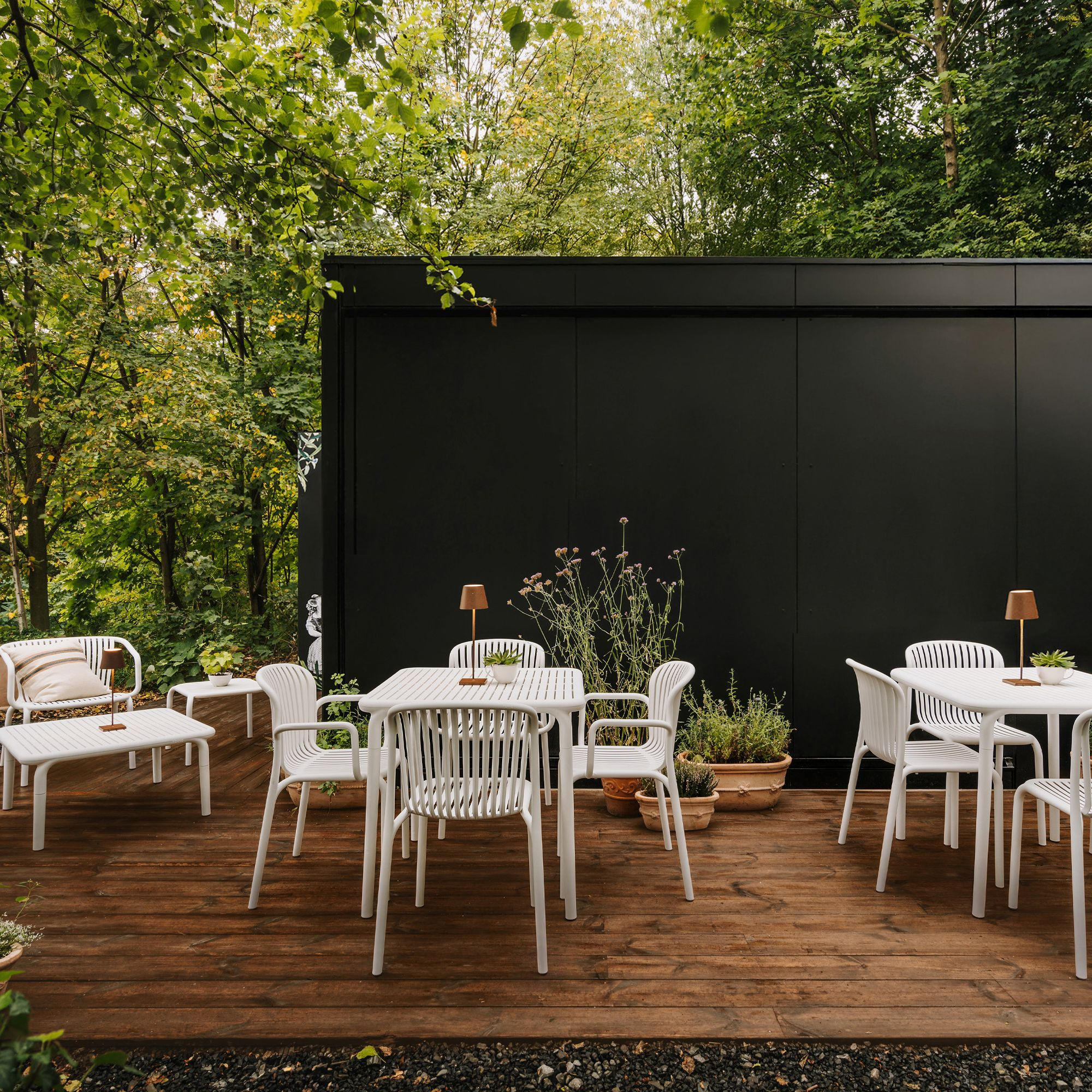 GARTEN ESSGRUPPE FICCARI, Gartenmöbel-Set 5-tlg, Weiß - Weiß, Kunststoff - KONSIMO®
