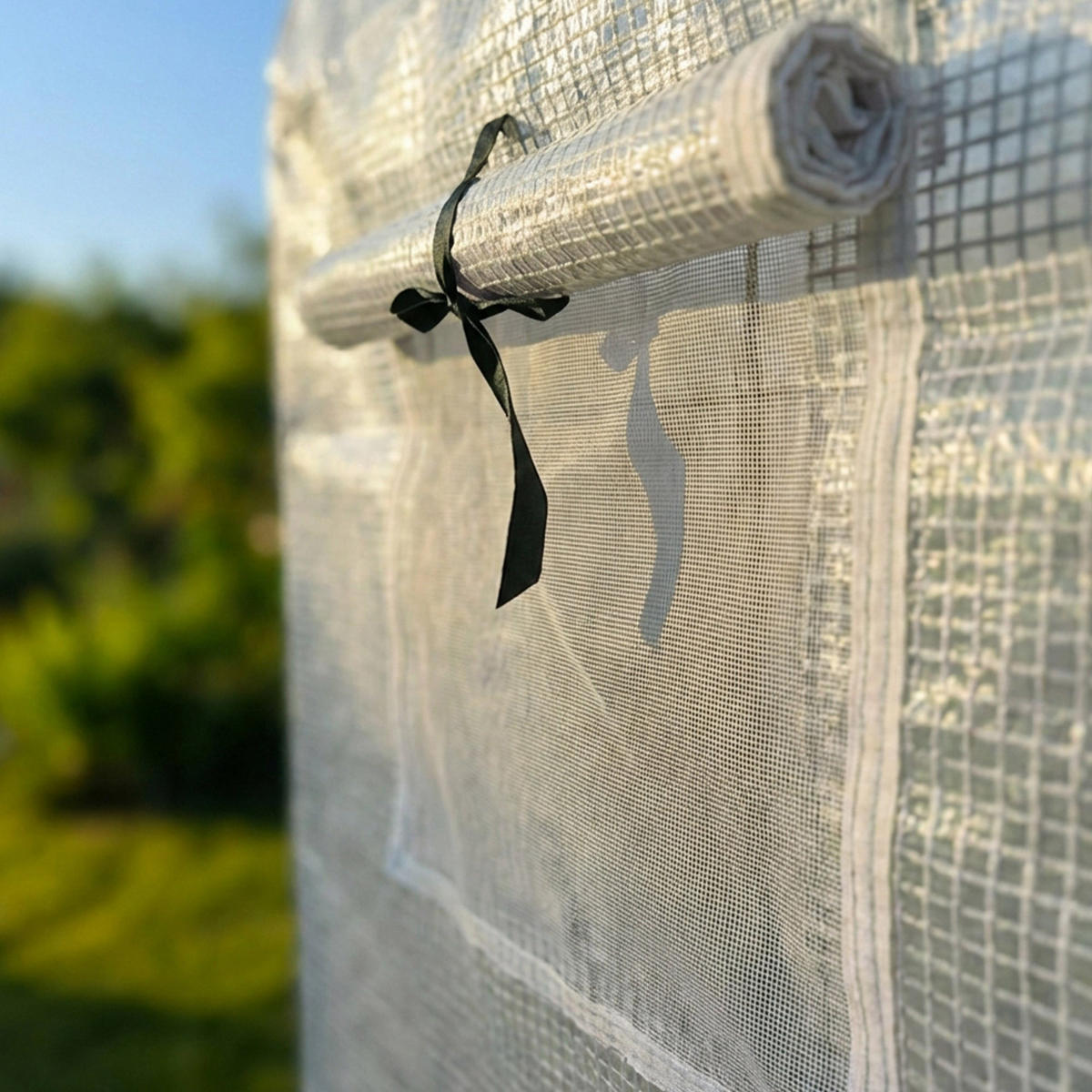 TUNNELGEWÄCHSHAUS mit aufrollbaren Seitenwänden, Weiß, 200x300x200 cm - Weiß, Metall (200/200/300cm) - Akord