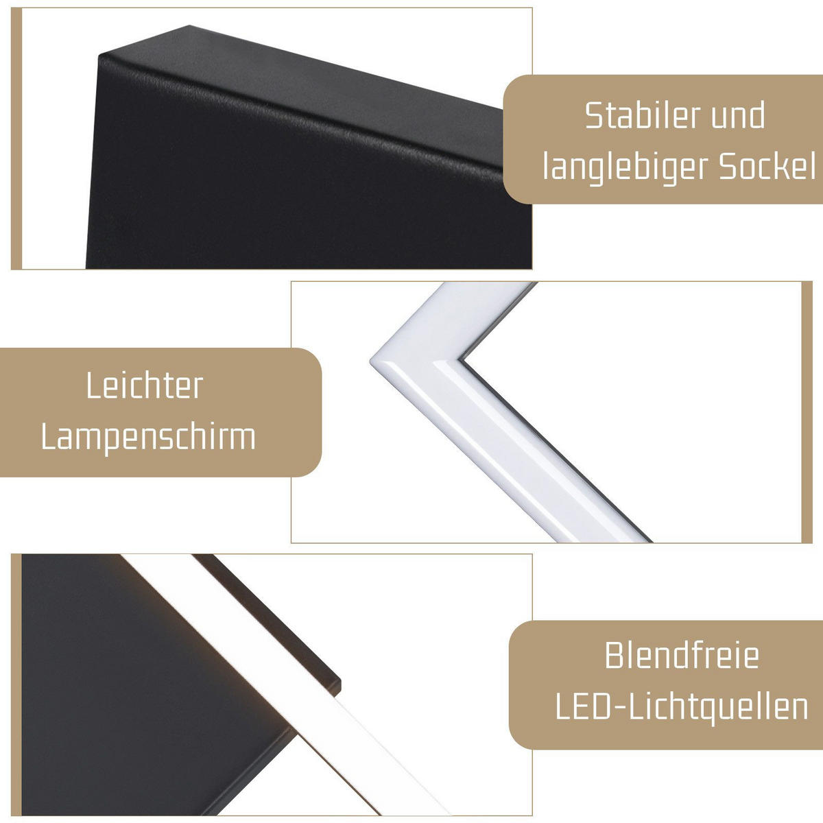 LED-DECKENLEUCHTE Lounder 34.5/34.5/6.7cm - Schwarz, Kunststoff (34.5/34.5/6.7cm) - Nettlife