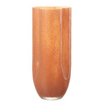 VASE TRIKKIE - Glas - Koralle - Ø 14,5 cm - Rot, Glas (14.5/34.5cm) - J-Line