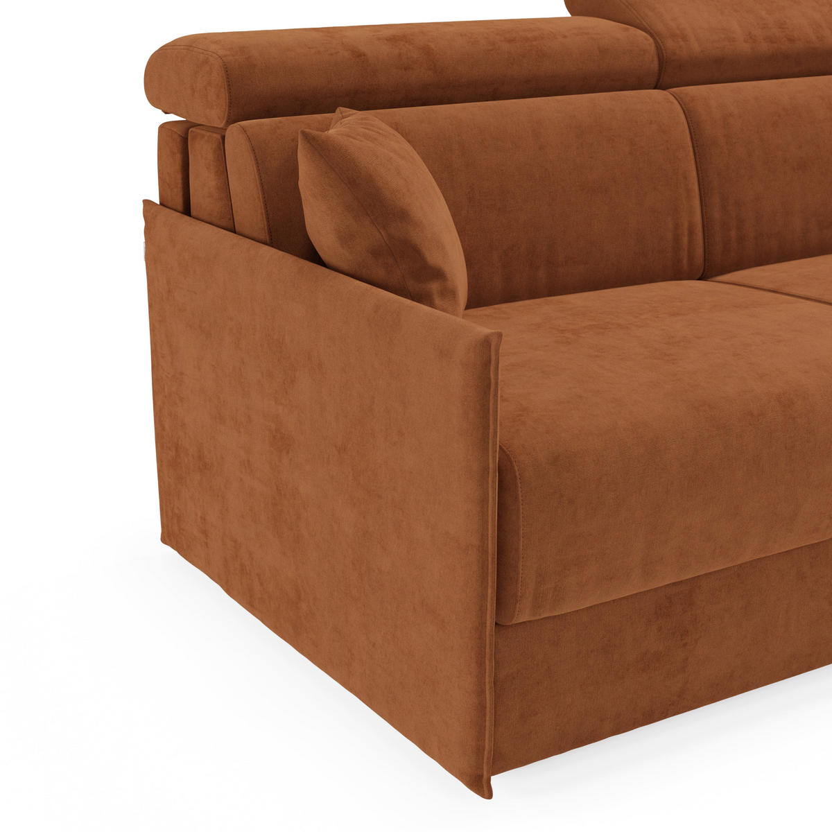 LINEARSOFA Miryam - Rostfarben, Metall (149/83/98cm) - Divani.store