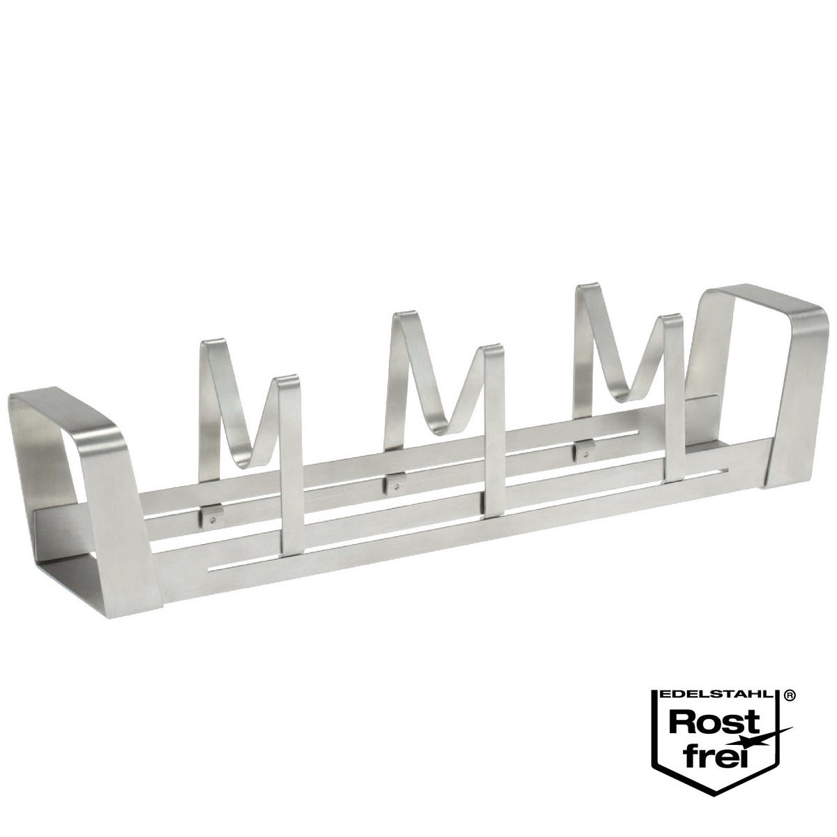 FISCHHALTER 2er-Set, silber, Edelstahl - Edelstahlfarben, Metall (36.5/8/7.5cm) - bremermann