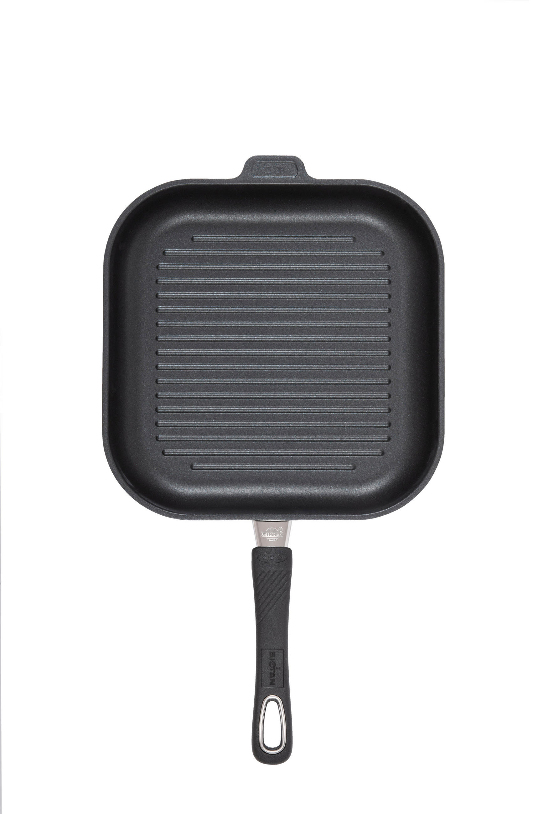 GRILLPFANNE INDUKTION 28 x 28cm - Schwarz, Kunststoff/Metall (28cm) - Gastrolux