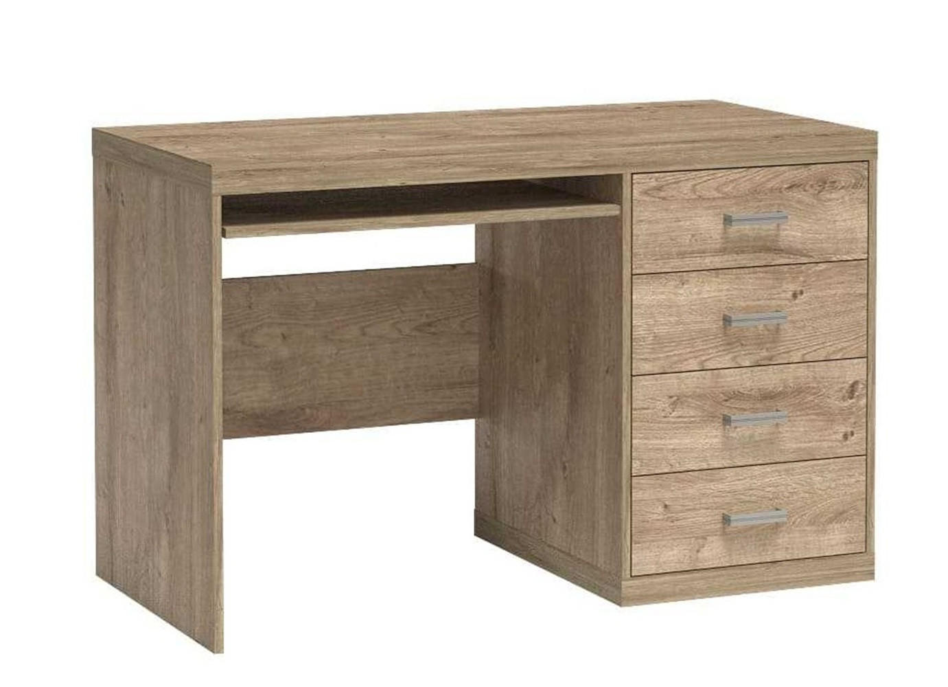 Meblini Schreibtisch Eiche 120x78x60 cm