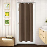 DUSCHVORHANG Waffelstoff Braun 92 x 182 cm - Braun, Textil (92/182cm)
