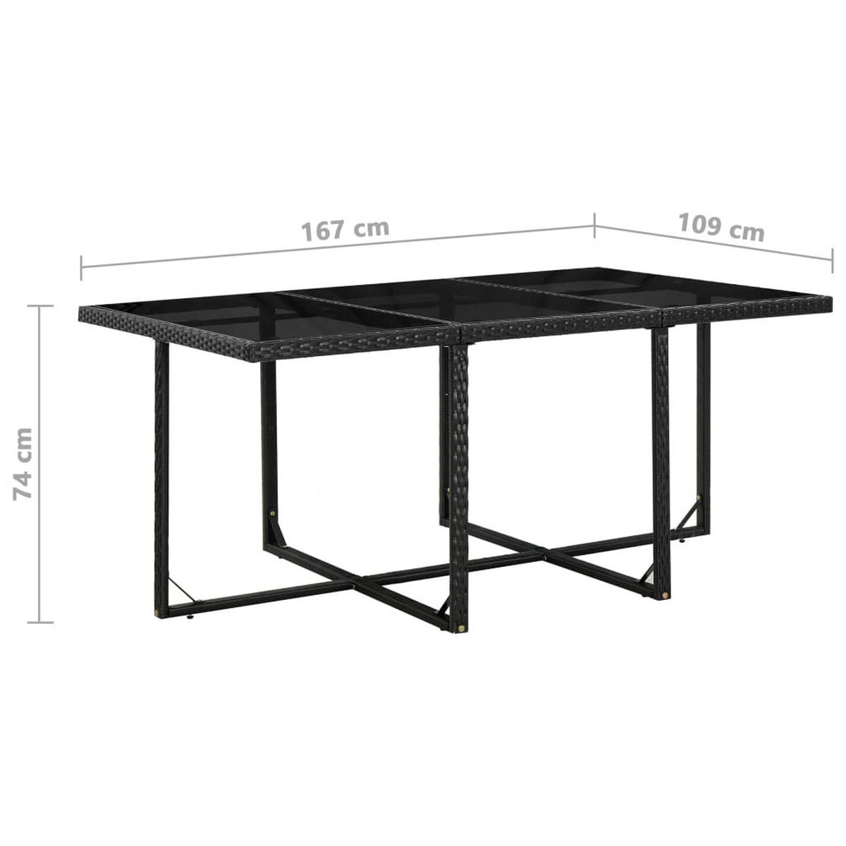 DINING-LOUNGESET mit Auflagen für 10 Personen, aus PE-Rattan, Schwarz und Weiß, 11-teiliges Set - Schwarz, Kunststoff - vidaXL
