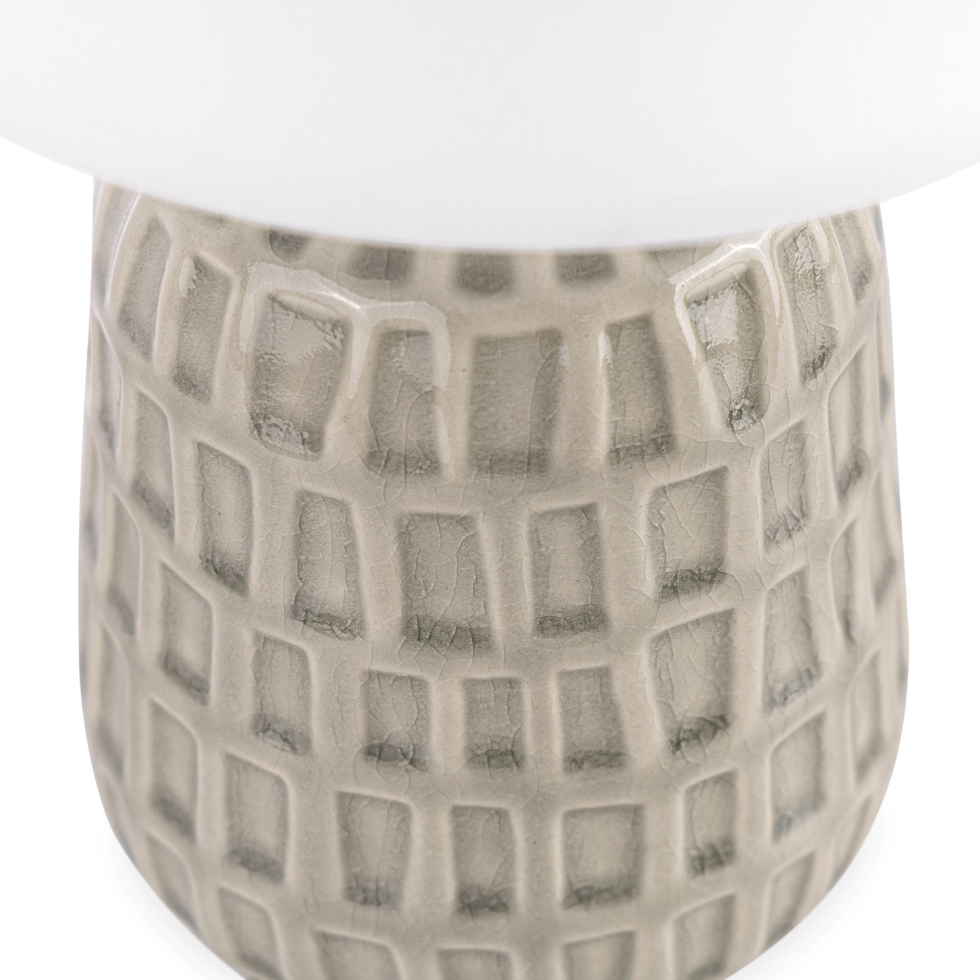 Thumbnail - Konsimo® Tischleuchte, Creme, Keramik, Textil, Metall, 16.5x31.5x16.5 cm, Lampen & Leuchten, Innenbeleuchtung, Tischlamp...