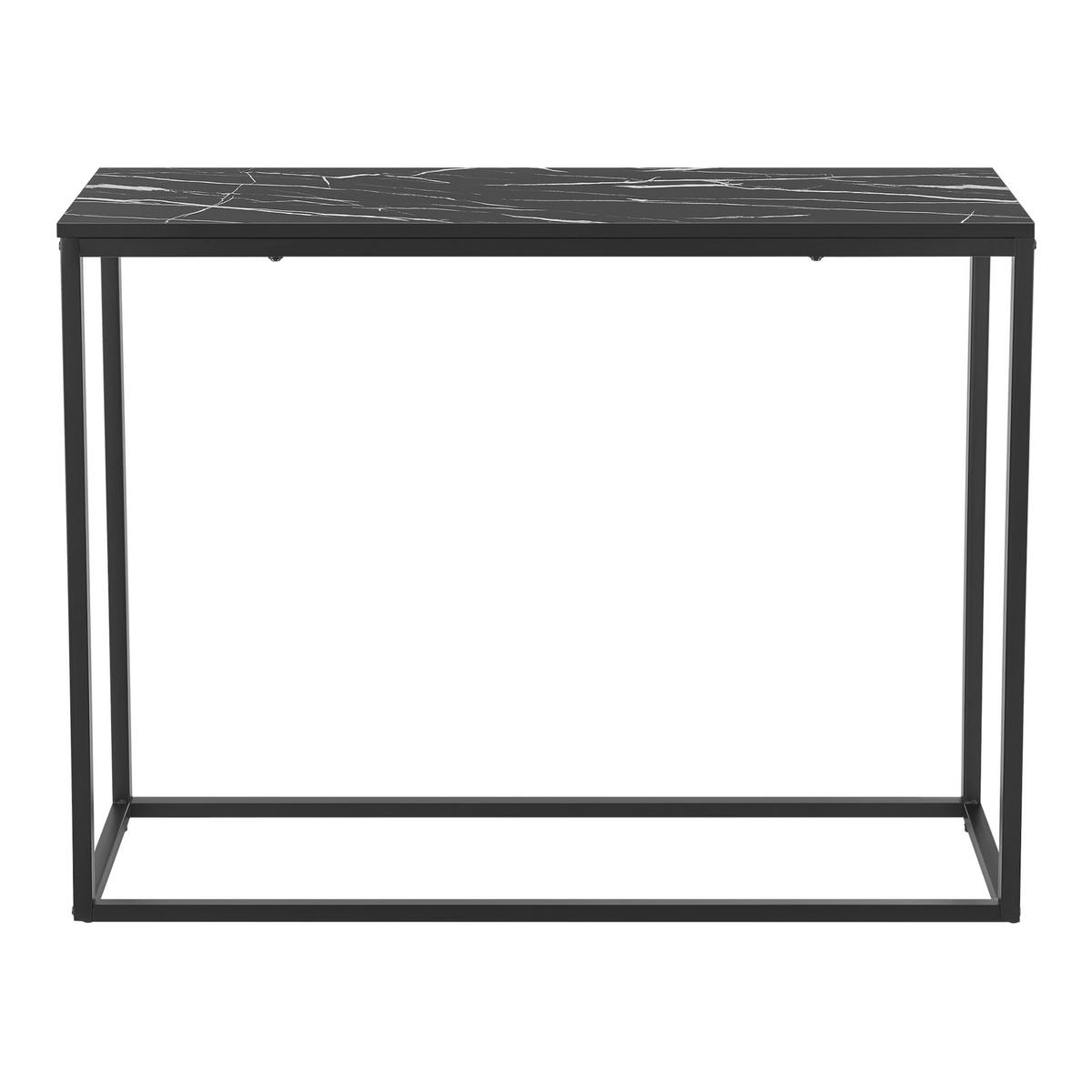 KONSOLENTISCH Kittilä - Schwarz, Metall (30/100/80cm) - [en.casa]