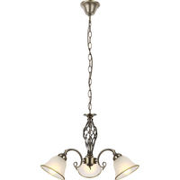 KRONLEUCHTER ODIN Altmessing Messing - Messingfarben, Glas (60/60/120cm) - Globo Lighting
