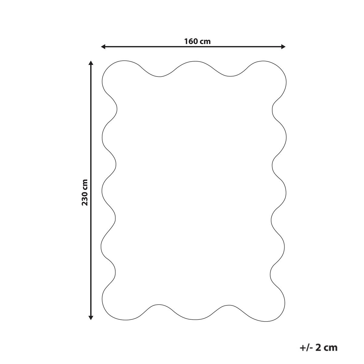 KOBEREC Béžový 160/230 cm Vlna Sanghar - béžová, textil (160/230cm) - Beliani