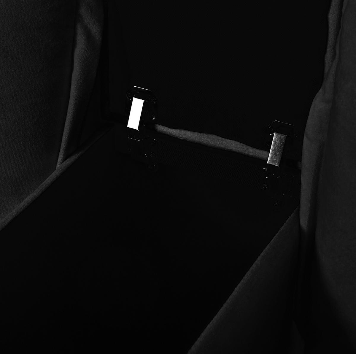 2-SITZER aus Chenille in Schwarz mit USB-Anschlüssen & Stauraum - Schwarz, Textil (155/90/224cm) - Modfu